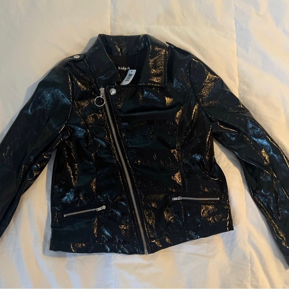 Girls leather like jacket BRAND-NEW size 12